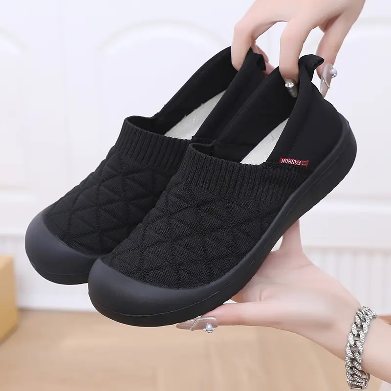2025 Old Beijing Breathable Soft-soled Lightweight Women's Single-layer Shoes Comfortable Slip-on Lazy Shoes Non-slip Stepping Mom's Cloth Shoes - Image 5