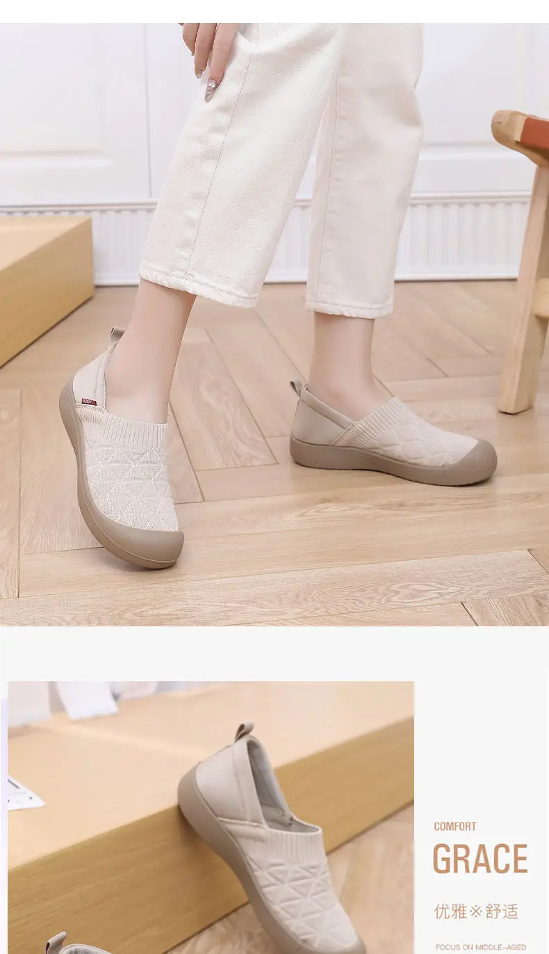 2025 Old Beijing Breathable Soft-soled Lightweight Women's Single-layer Shoes Comfortable Slip-on Lazy Shoes Non-slip Stepping Mom's Cloth Shoes — feature 17