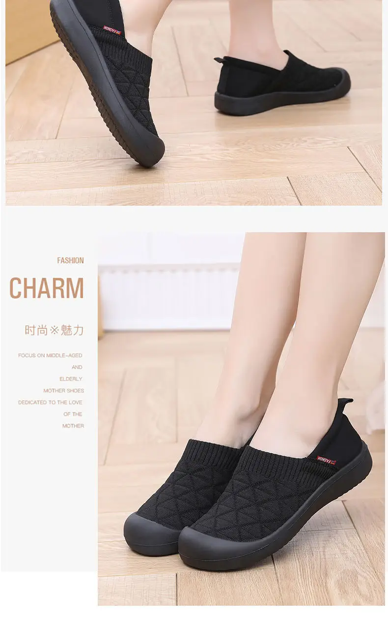 2025 Old Beijing Breathable Soft-soled Lightweight Women's Single-layer Shoes Comfortable Slip-on Lazy Shoes Non-slip Stepping Mom's Cloth Shoes — feature 19