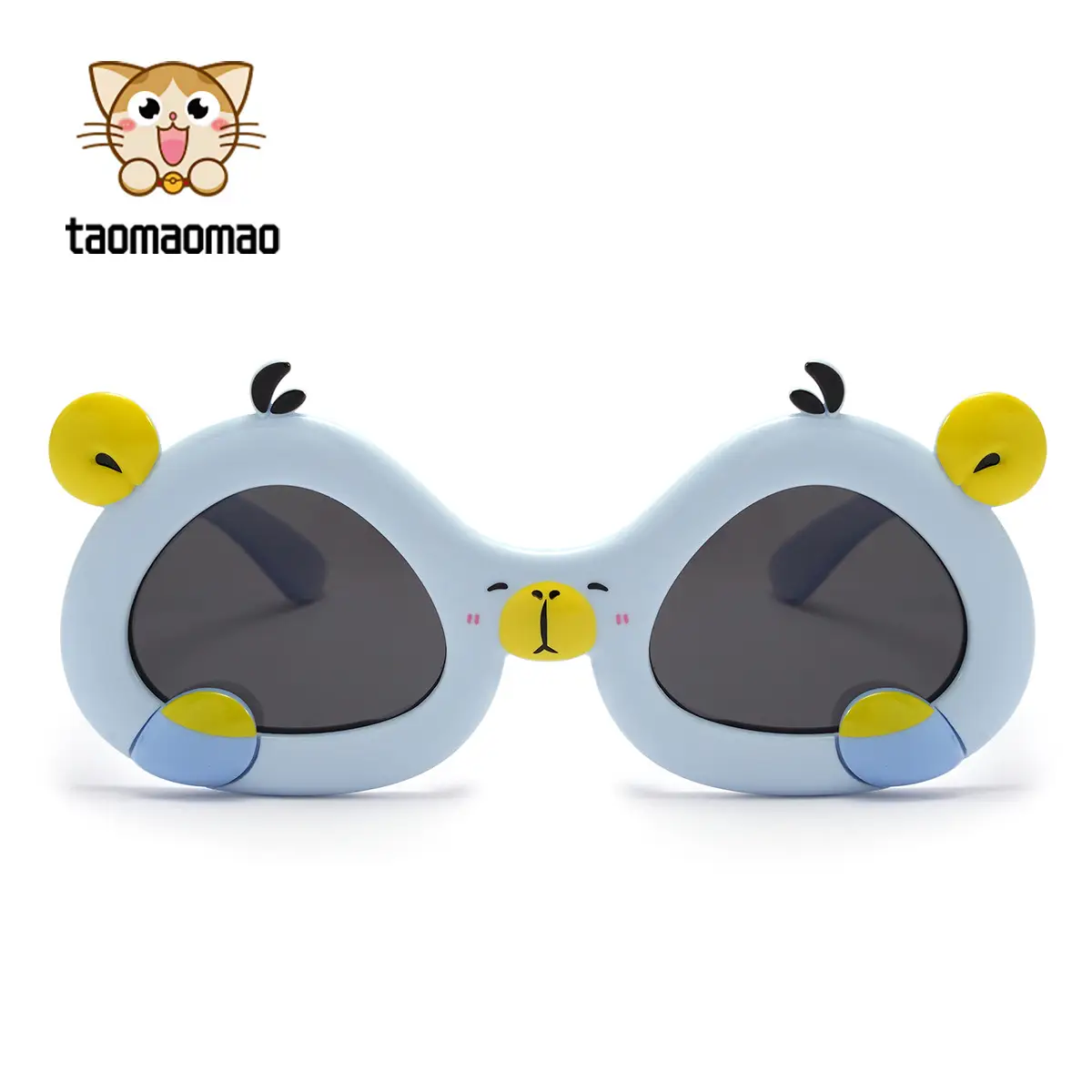New Kids Silicone Bear Sunglasses Blue Yellow