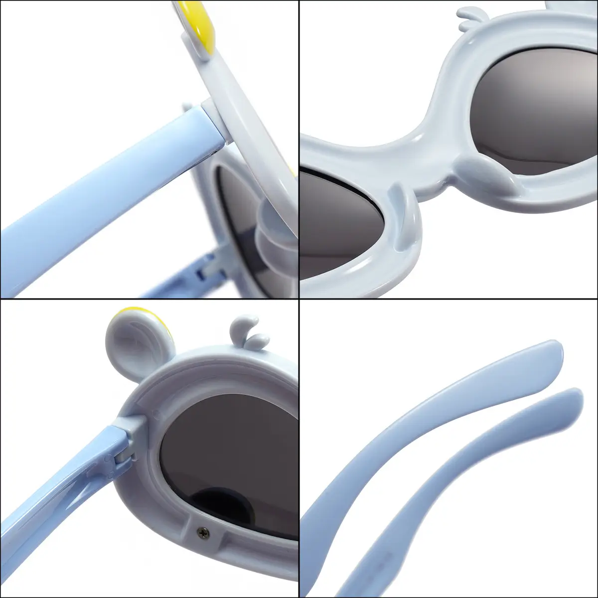 New Kids Silicone Bear Sunglasses Blue Yellow