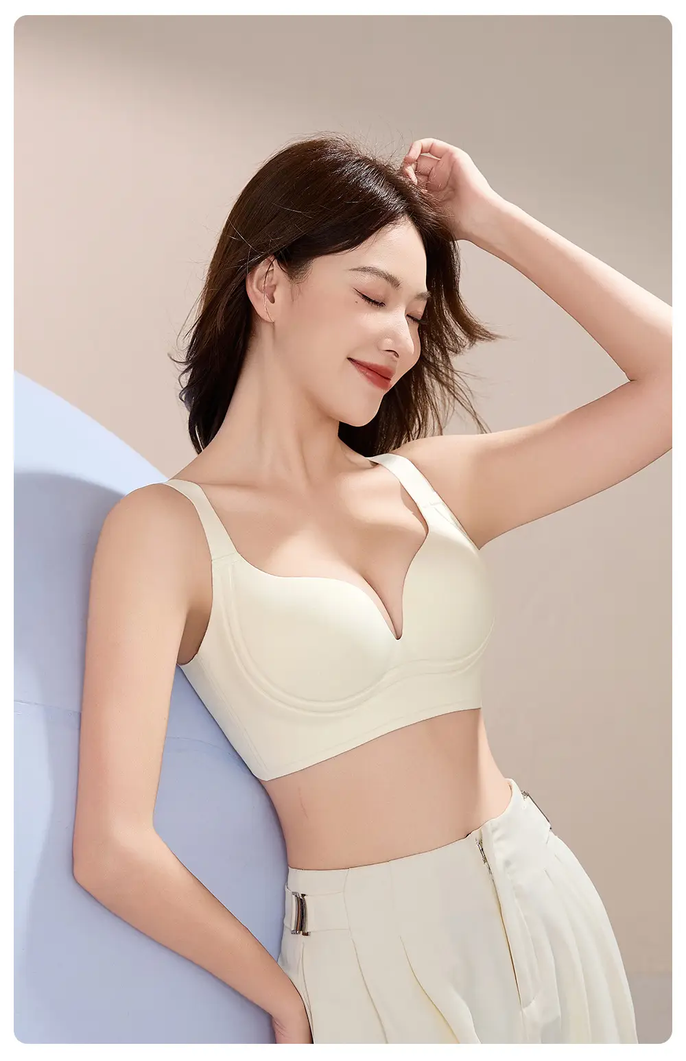 Coffee Color Push Up Slimming Bra Adjustable Side Closure — feature 16