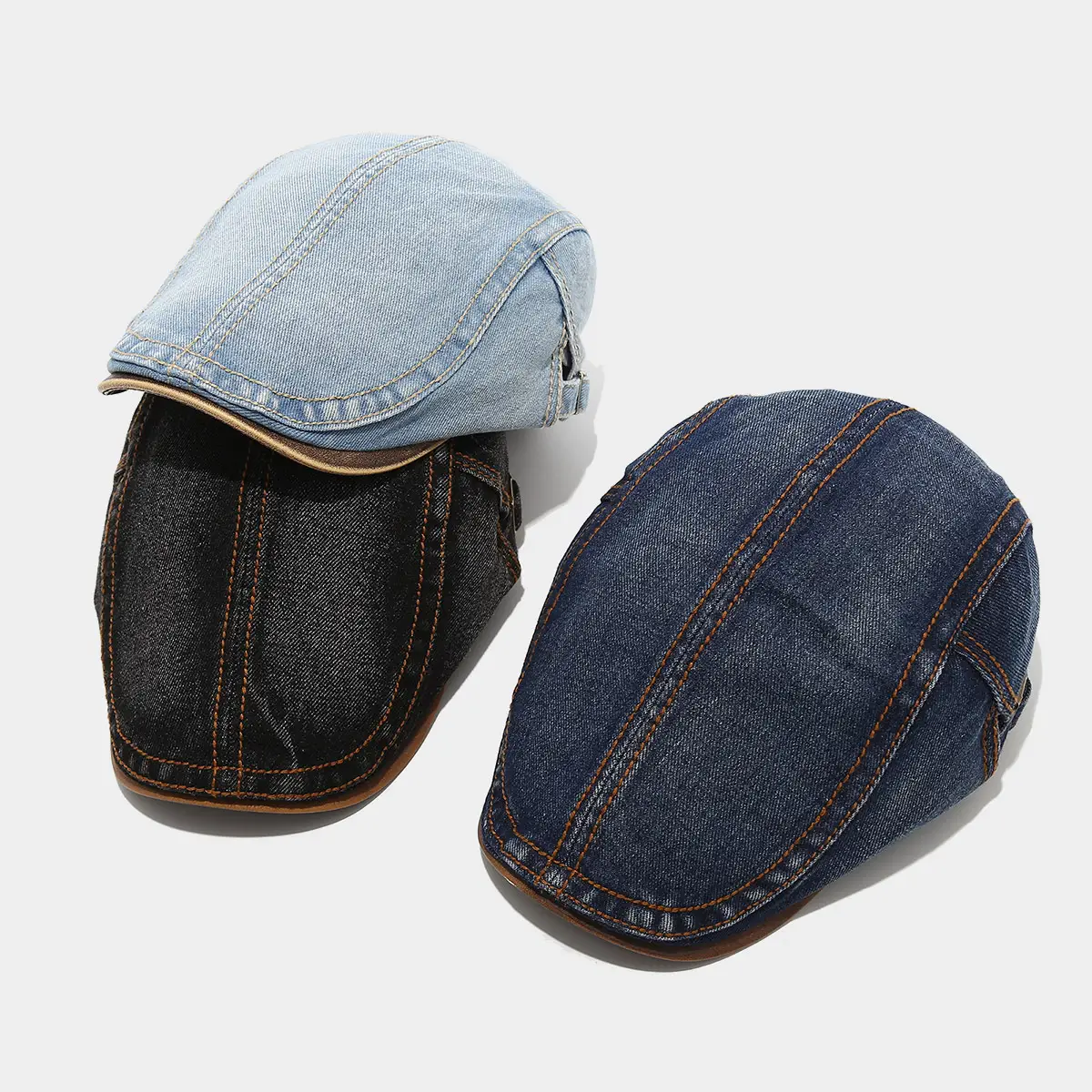 2025 Spring Washed Denim Hat for Men Women British Vintage Cap — feature 3