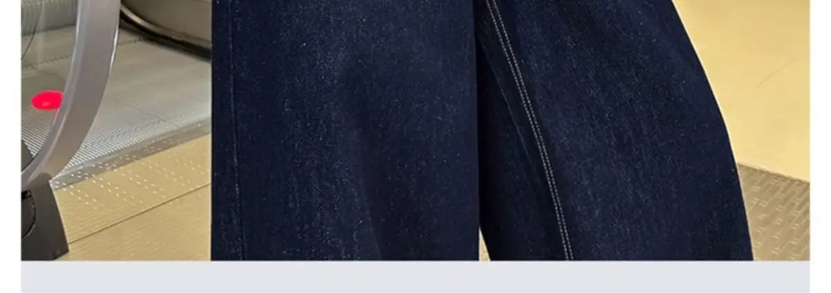 Women Wide Leg Pants Dark Blue High Waist 2025 — feature 3
