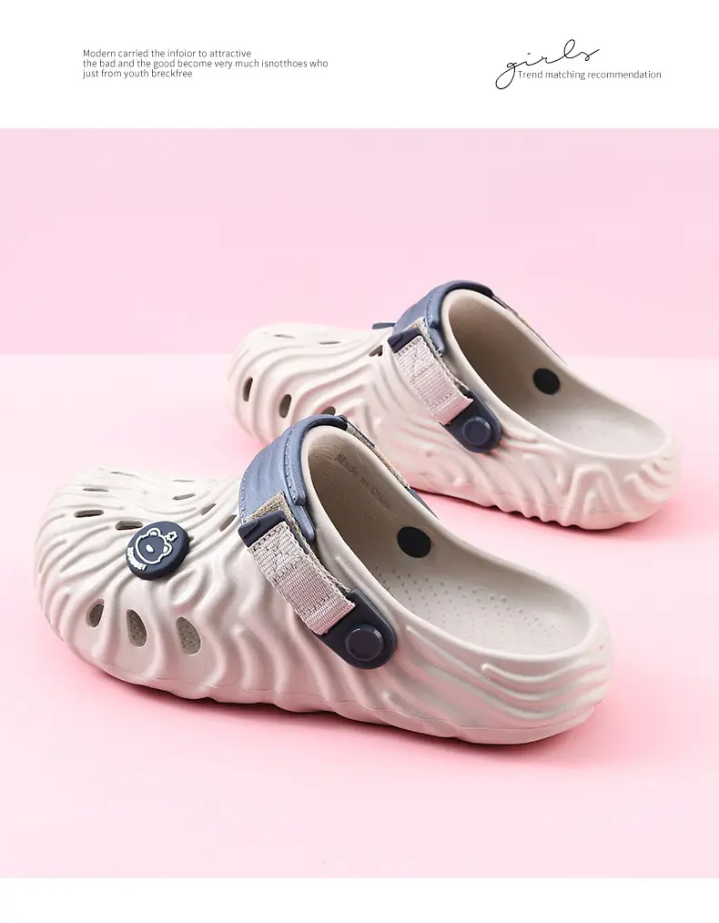 Thick-soled hole shoes women's summer outdoor wear heightening non-slip wear-resistant sandals EVA breathable deodorant high color value toe-covered slippers — feature 15
