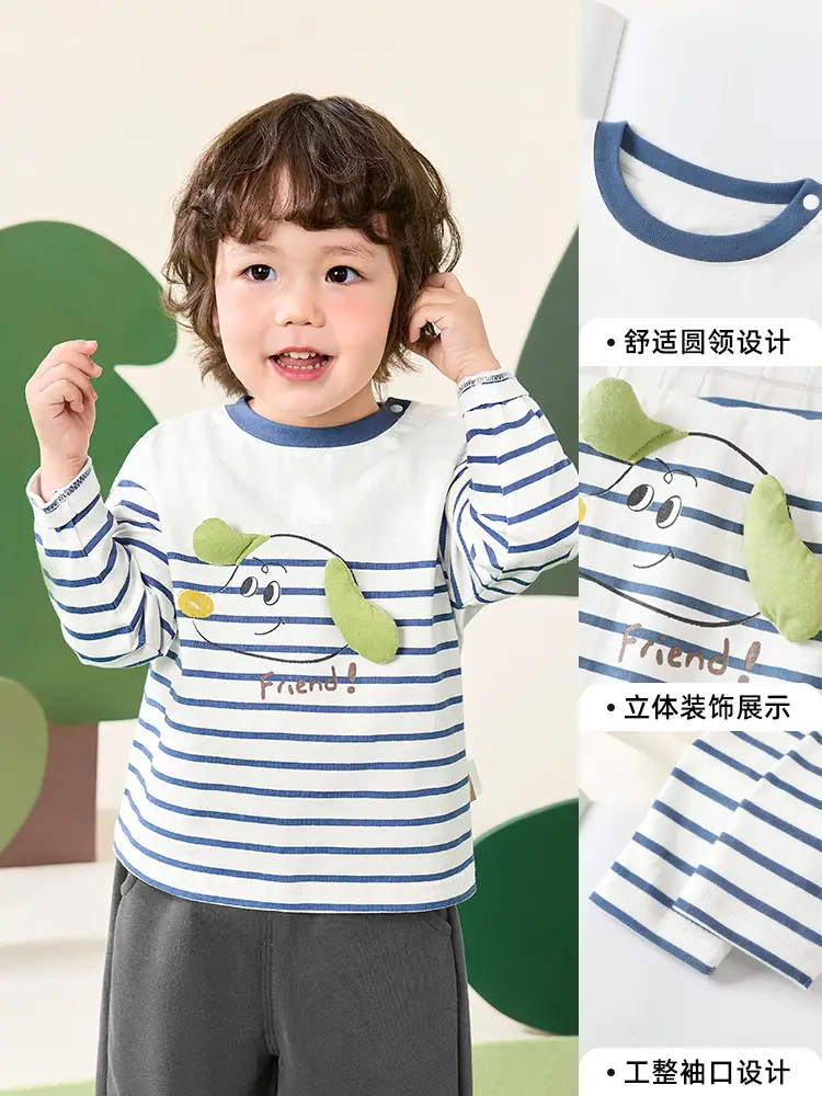 Baby Long Sleeve T-Shirt Green Panda Print Spring Outfit