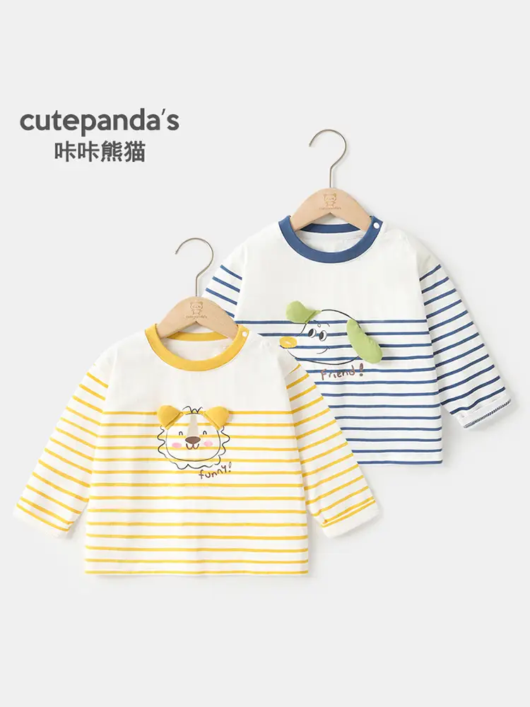 Baby Long Sleeve T-Shirt Green Panda Print Spring Outfit