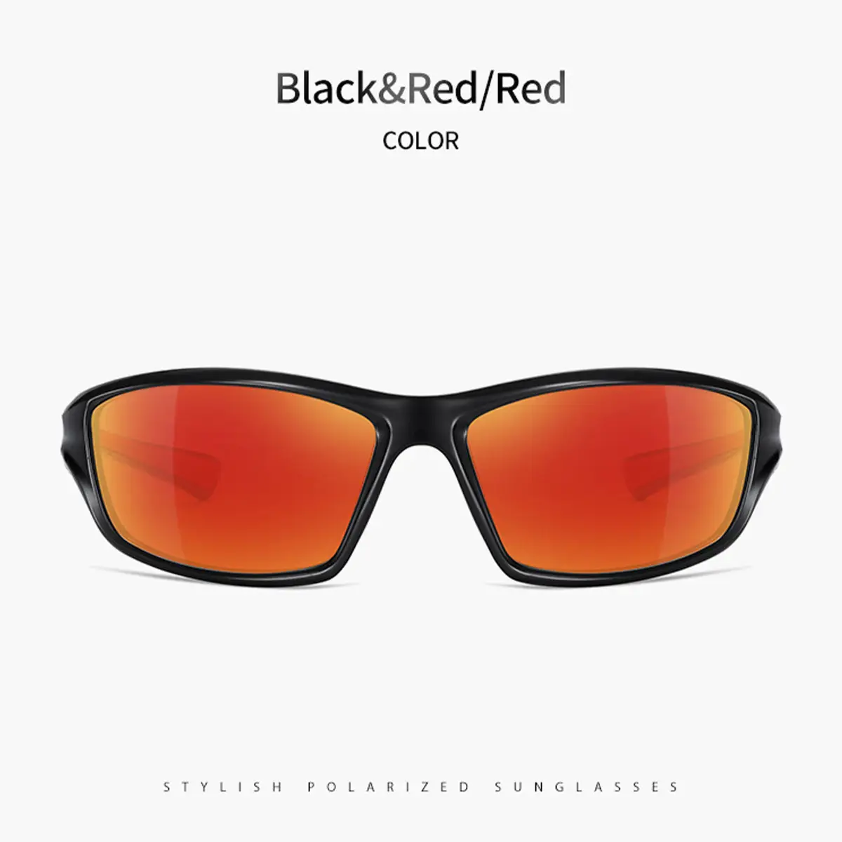 Men Windproof Sports Sunglasses Black Red White — feature 14
