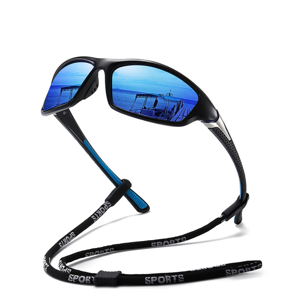 Men Windproof Sports Sunglasses Black Red White — feature 21