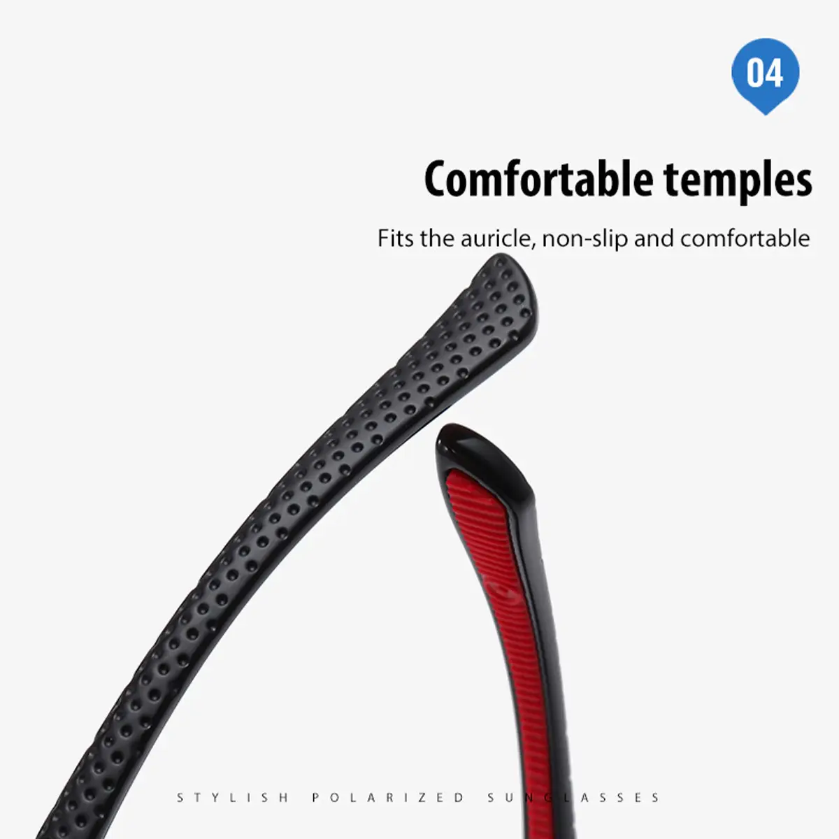 Men Windproof Sports Sunglasses Black Red White — feature 8