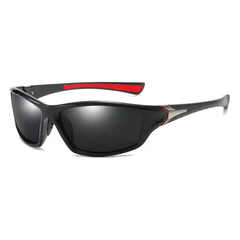 Men Windproof Sports Sunglasses Black Red White