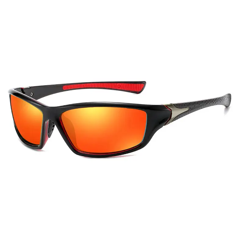 Men Windproof Sports Sunglasses Black Red White