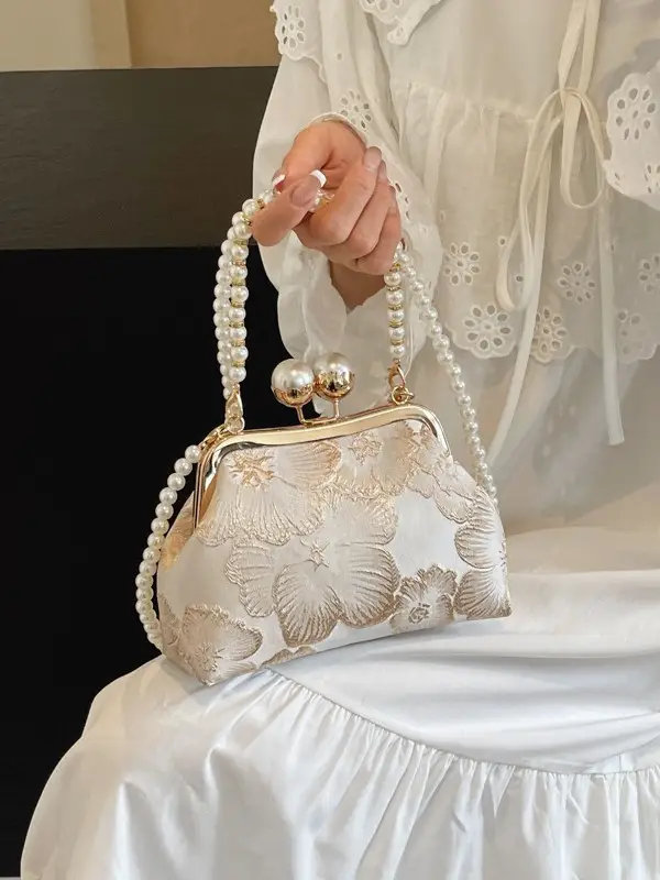 Gold Embroidered Handbag for Women 2025 New Fashion - Image 4