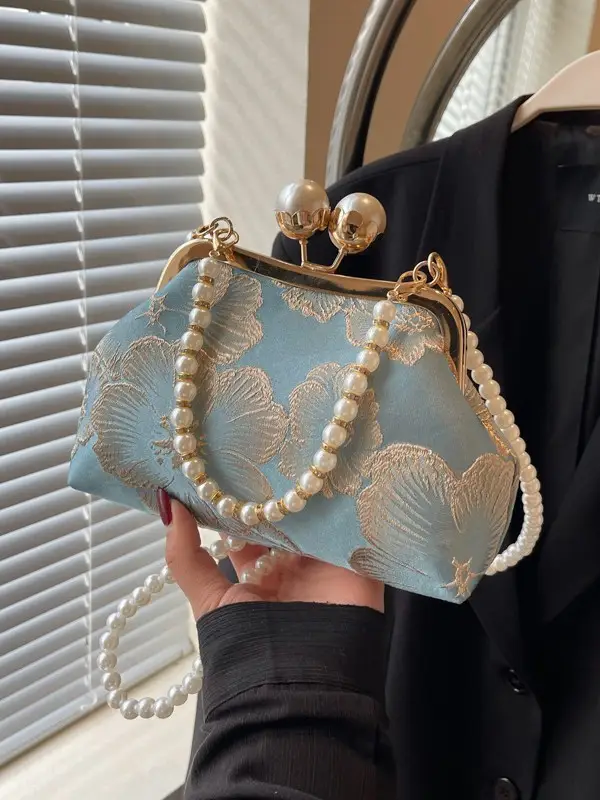 Gold Embroidered Handbag for Women 2025 New Fashion - Image 5