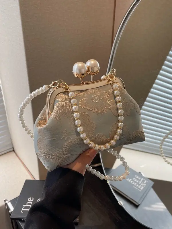 Gold Embroidered Handbag for Women 2025 New Fashion - Image 7