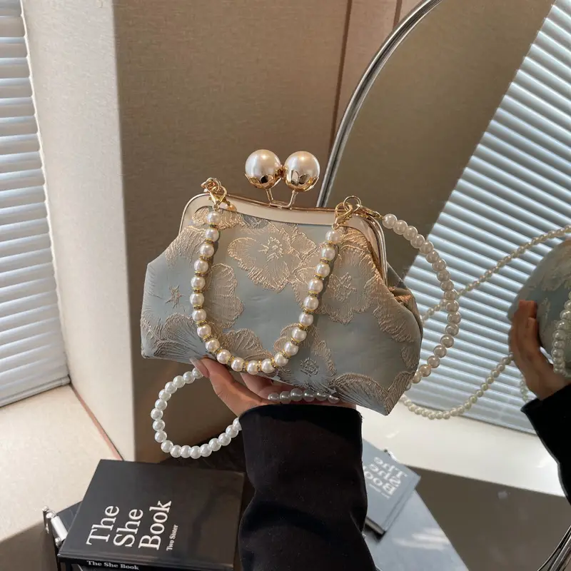 Gold Embroidered Handbag for Women 2025 New Fashion - Image 2