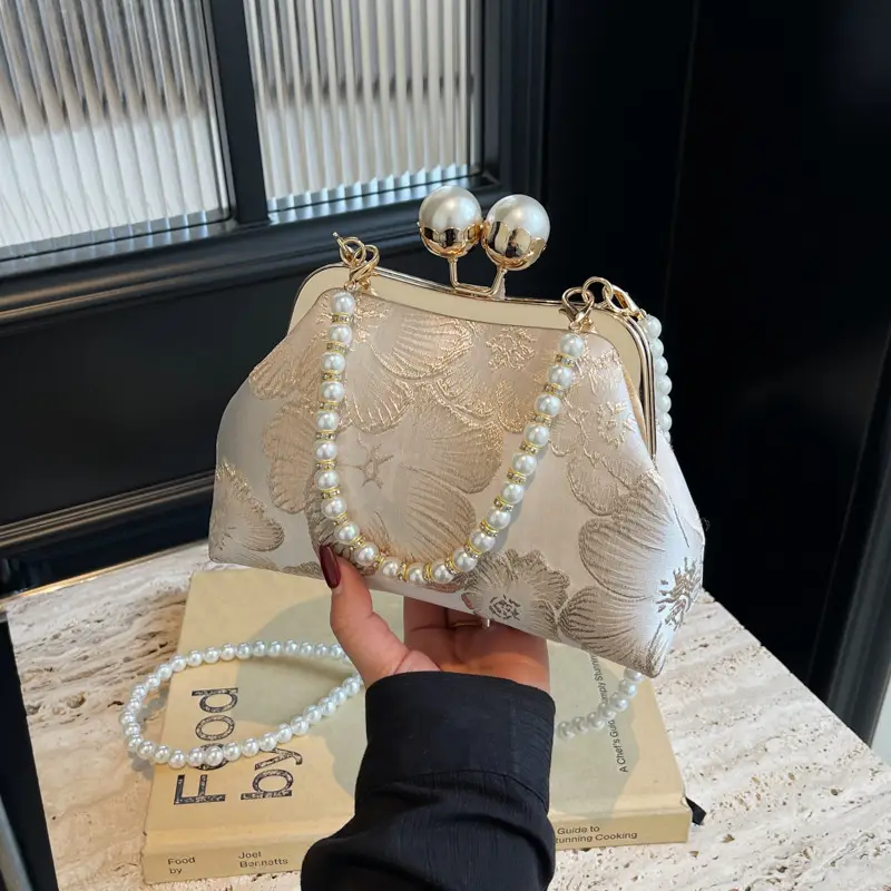 Gold Embroidered Handbag for Women 2025 New Fashion - Image 3