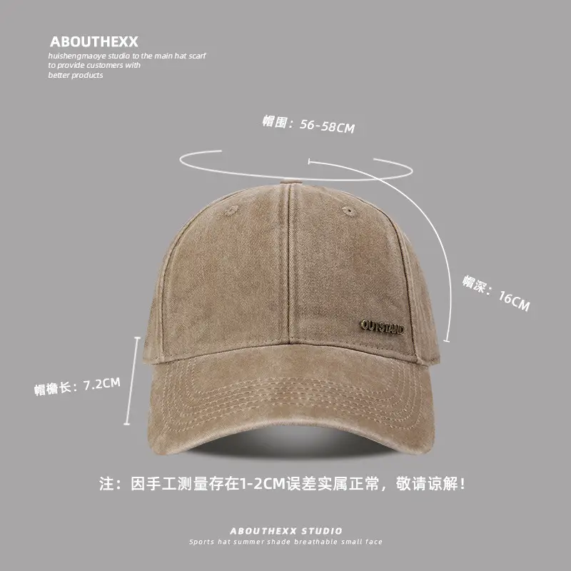 Women's Washable Baseball Cap Multi Color Big Head Face Small - Image 9