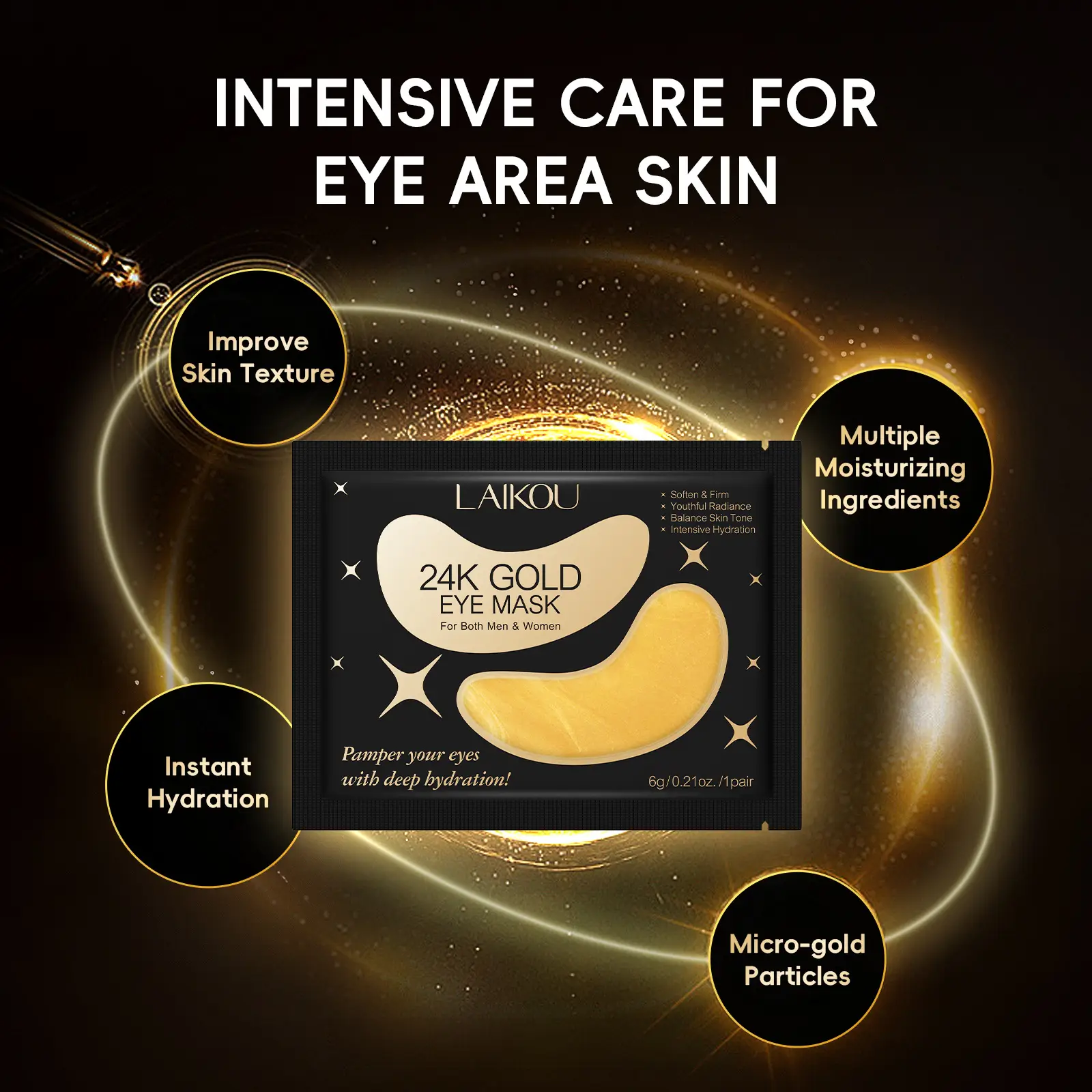Gold Collagen Eye Mask 6g for Glowing Eyes - Image 2