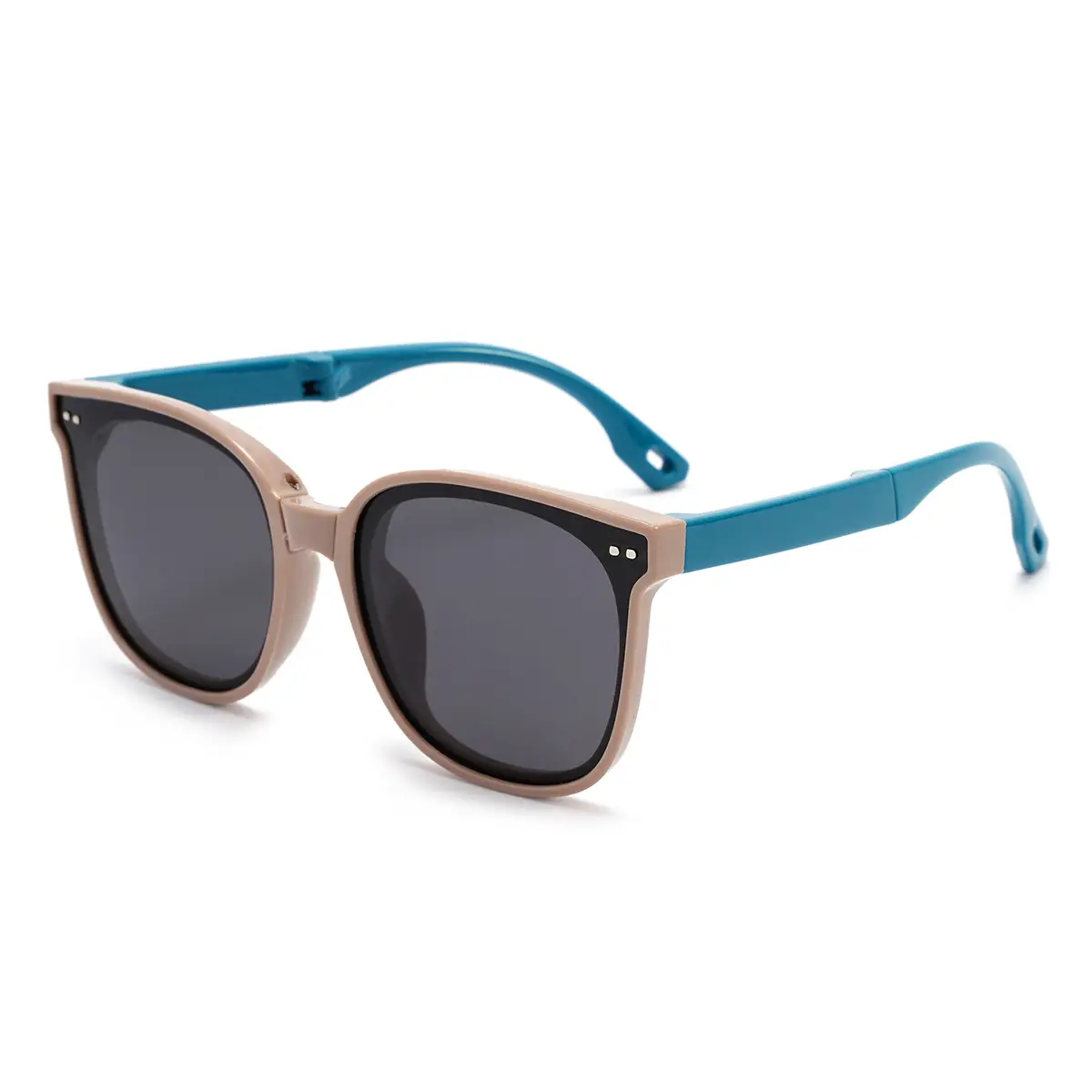 New Kids Foldable HD Polarized Sunglasses Blue Rose Gold
