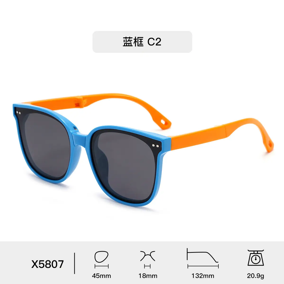 New Kids Foldable HD Polarized Sunglasses Blue Rose Gold