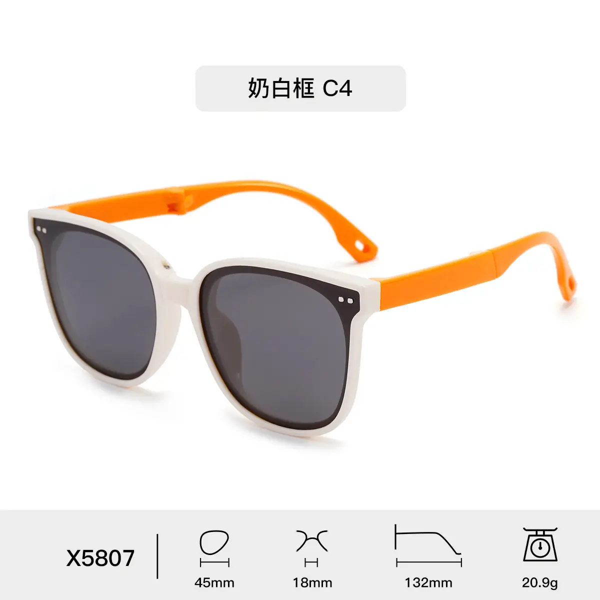 New Kids Foldable HD Polarized Sunglasses Blue Rose Gold