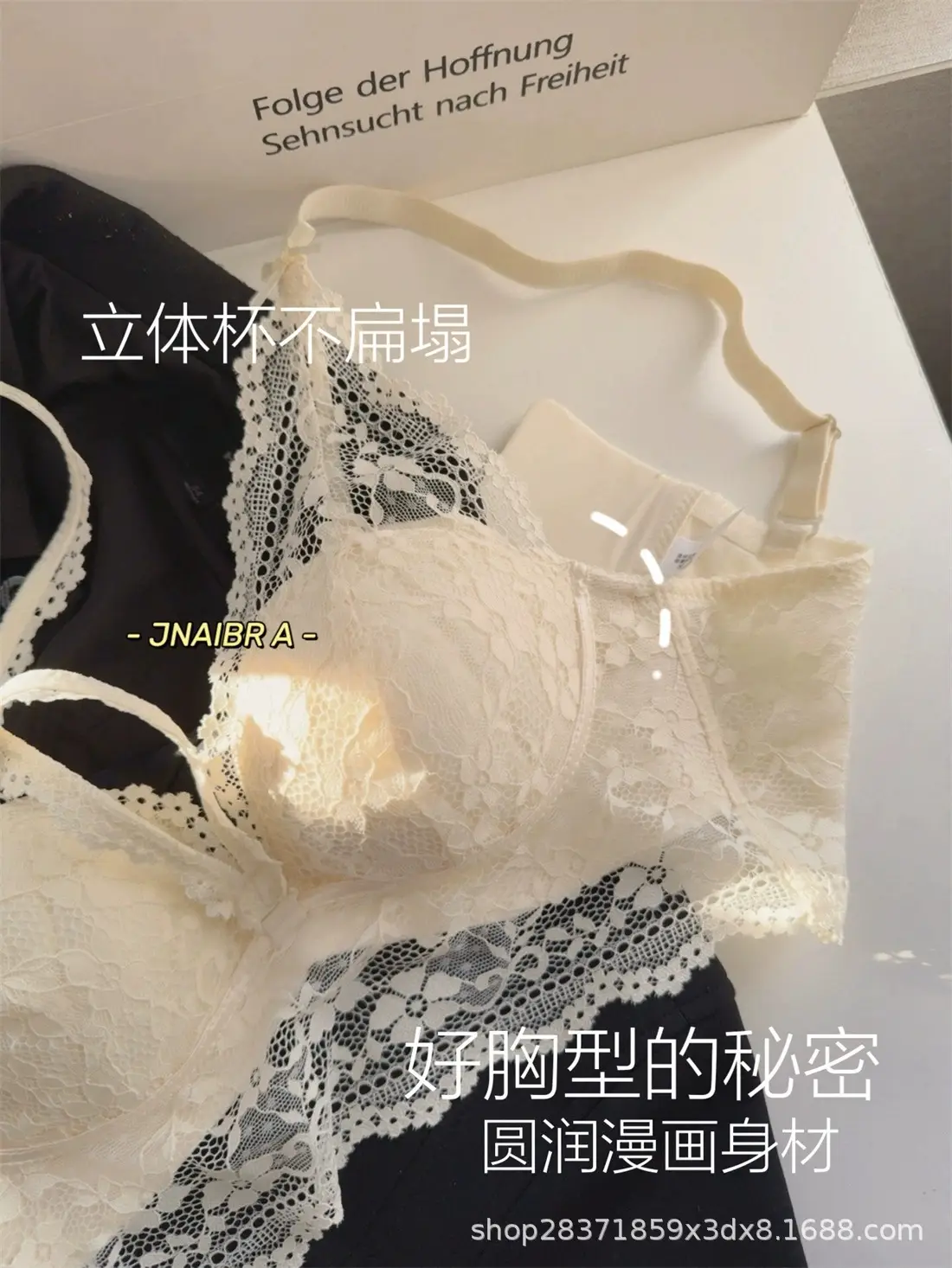 Black French Lace Push Up Bra for Women — feature 12