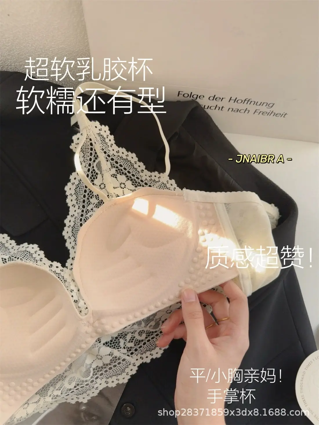Black French Lace Push Up Bra for Women — feature 8