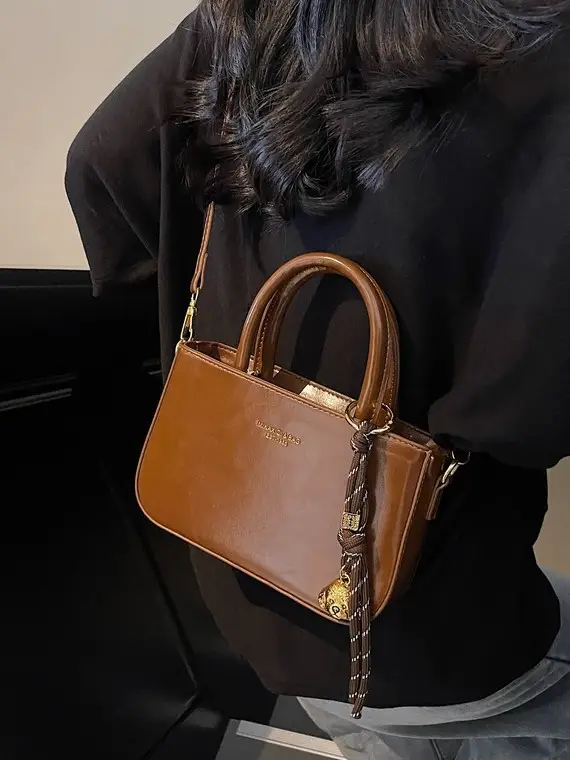 Retro Brown Leather Shoulder Bag for Women 2025 - Image 9