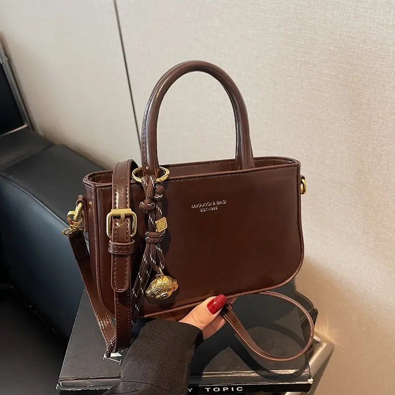 Retro Brown Leather Shoulder Bag for Women 2025 - Image 2