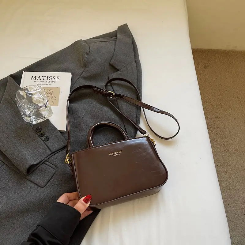 Retro Brown Leather Shoulder Bag for Women 2025 - Image 6