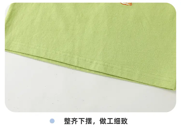 Kaka Panda Boys Green Long Sleeve T-Shirt with Plaid Sleeves — feature 18