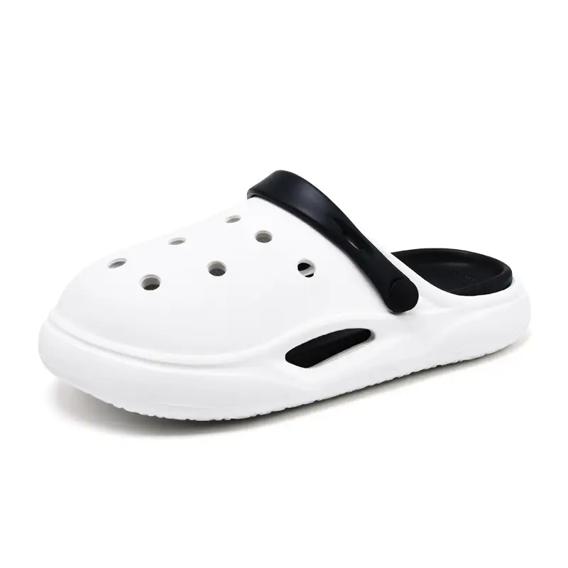 New Hole Shoes Women's Summer Height-Increasing Wear-Resistant Breathable Baotou Drag Outer Wear Beach EVA Deodorant High-Level Sandals
