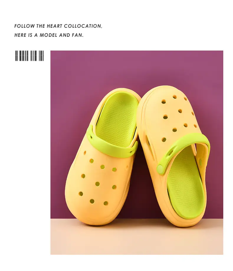 New Hole Shoes Women's Summer Height-Increasing Wear-Resistant Breathable Baotou Drag Outer Wear Beach EVA Deodorant High-Level Sandals — feature 14