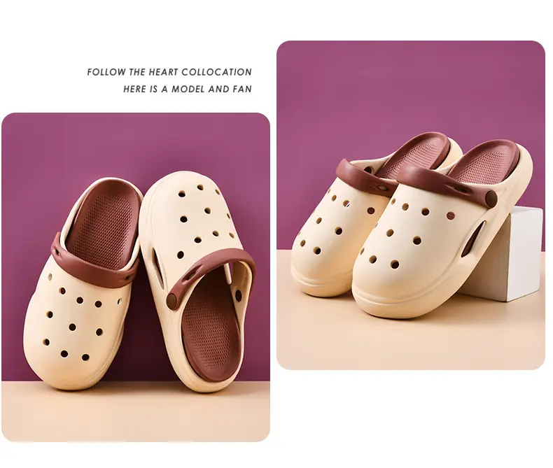 New Hole Shoes Women's Summer Height-Increasing Wear-Resistant Breathable Baotou Drag Outer Wear Beach EVA Deodorant High-Level Sandals — feature 16