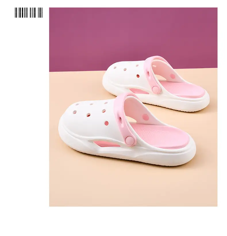 New Hole Shoes Women's Summer Height-Increasing Wear-Resistant Breathable Baotou Drag Outer Wear Beach EVA Deodorant High-Level Sandals — feature 9