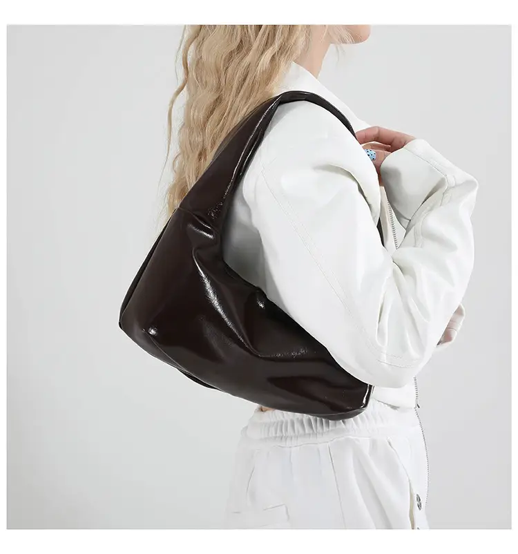 Brown Rivet Bow Shoulder Bag for Women — feature 22