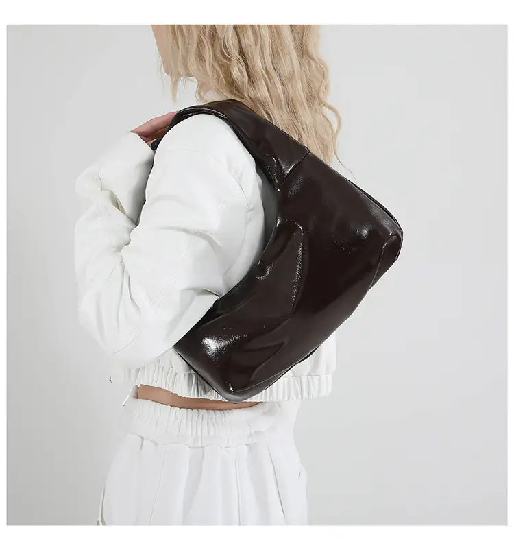 Brown Rivet Bow Shoulder Bag for Women — feature 23