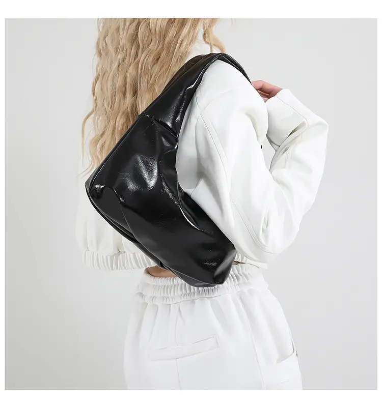 Brown Rivet Bow Shoulder Bag for Women — feature 27