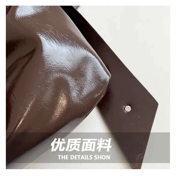 Brown Rivet Bow Shoulder Bag for Women — feature 5