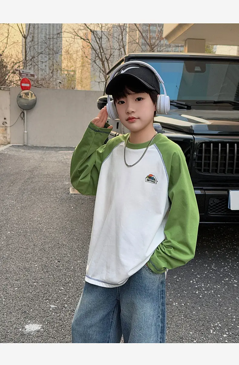 Panda Yuanyuan Boys Contrast T-Shirt 7A Antibacterial Quick Dry — feature 26