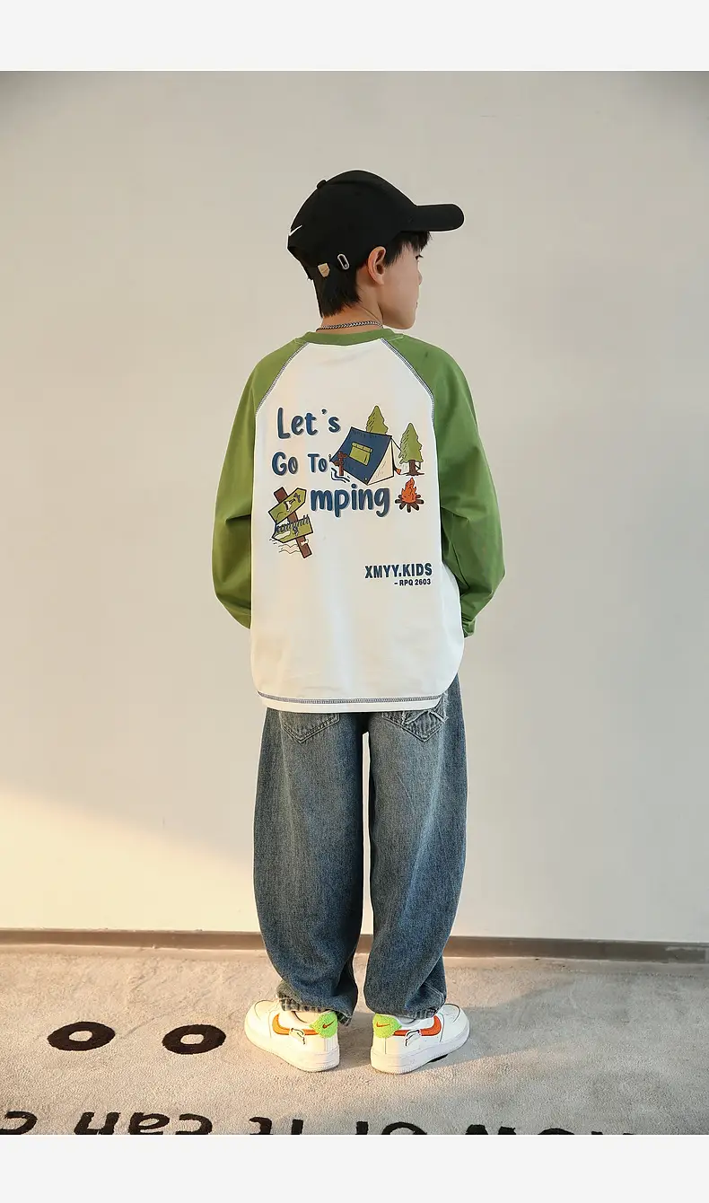 Panda Yuanyuan Boys Contrast T-Shirt 7A Antibacterial Quick Dry — feature 30