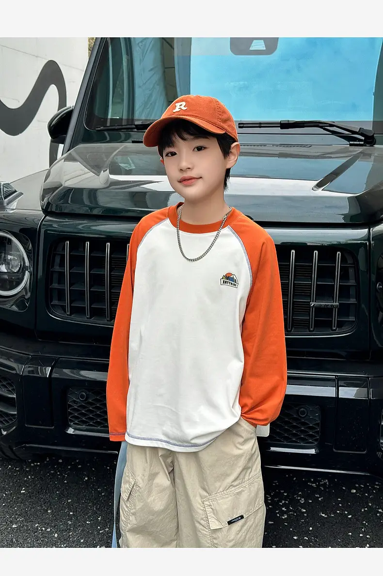 Panda Yuanyuan Boys Contrast T-Shirt 7A Antibacterial Quick Dry — feature 31