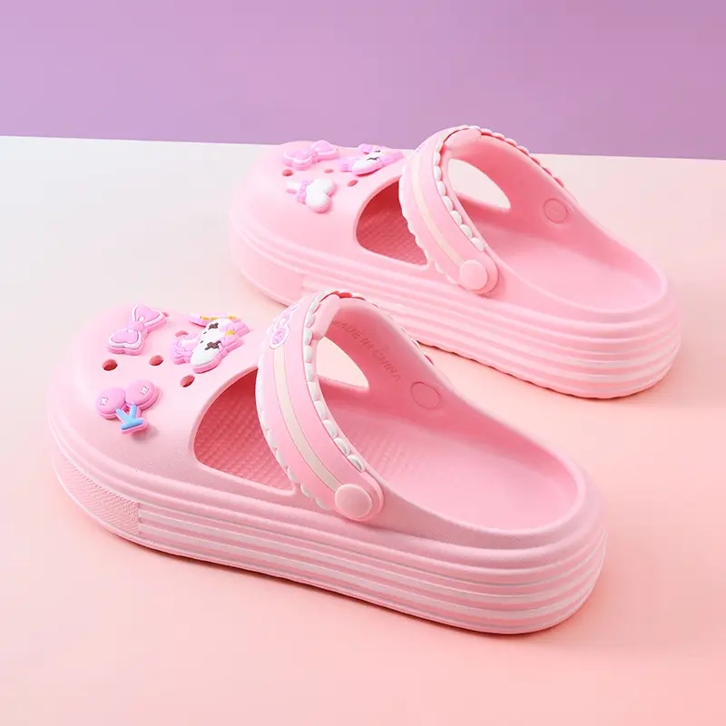 Women's Hole Shoes Summer Wear Height-increasing Thick-soled Slippers Wear-resistant Cute EVA Non-slip Deodorant Breathable Baotou Slippers - Image 6