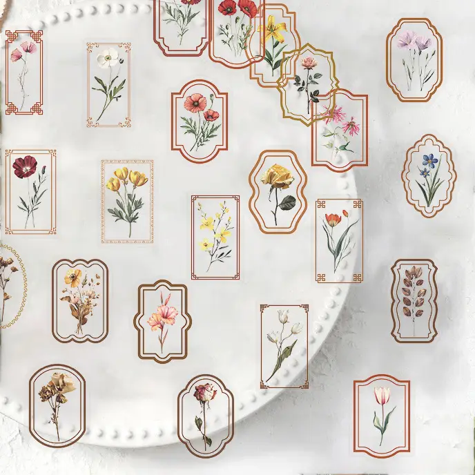 A variety of 50 double transparent stickers transparent waterproof DIY hand account material mobile phone notebook personality ins decorative stickers