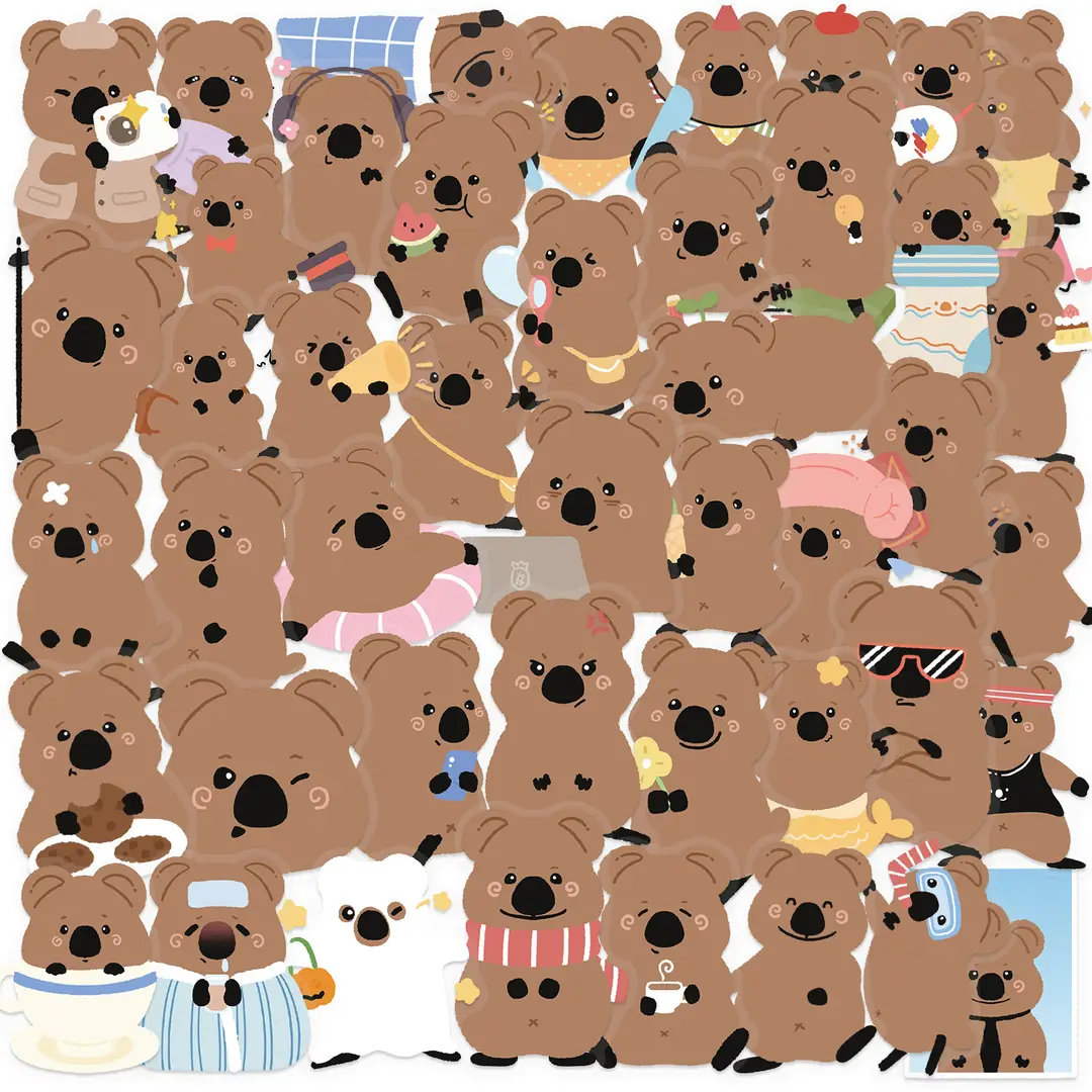 A variety of 50 double transparent stickers transparent waterproof DIY hand account material mobile phone notebook personality ins decorative stickers