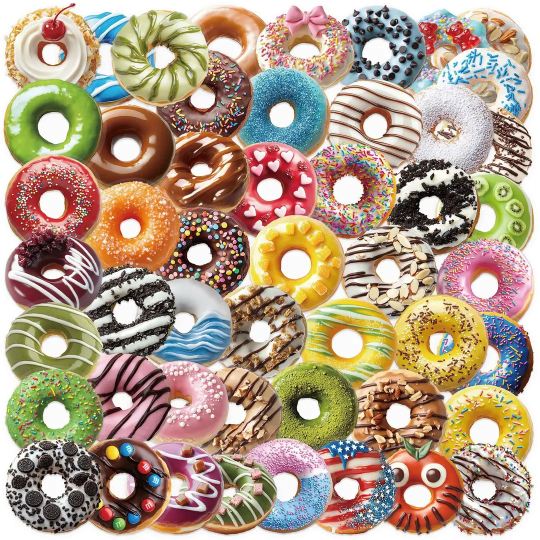 A variety of 50 double transparent stickers transparent waterproof DIY hand account material mobile phone notebook personality ins decorative stickers
