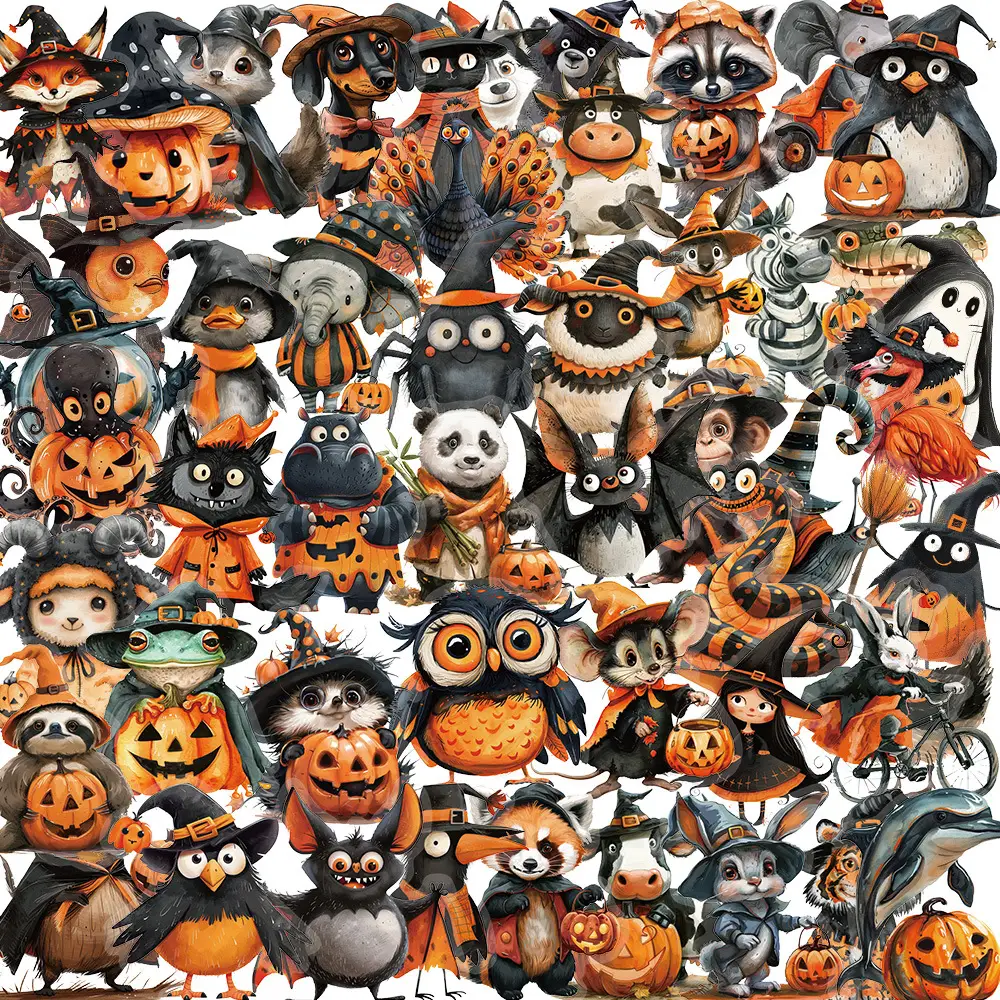 A variety of 50 double transparent stickers transparent waterproof DIY hand account material mobile phone notebook personality ins decorative stickers