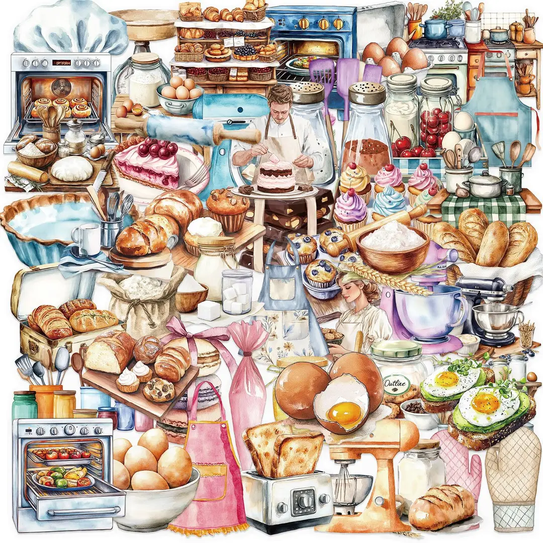 A variety of 50 double transparent stickers transparent waterproof DIY hand account material mobile phone notebook personality ins decorative stickers