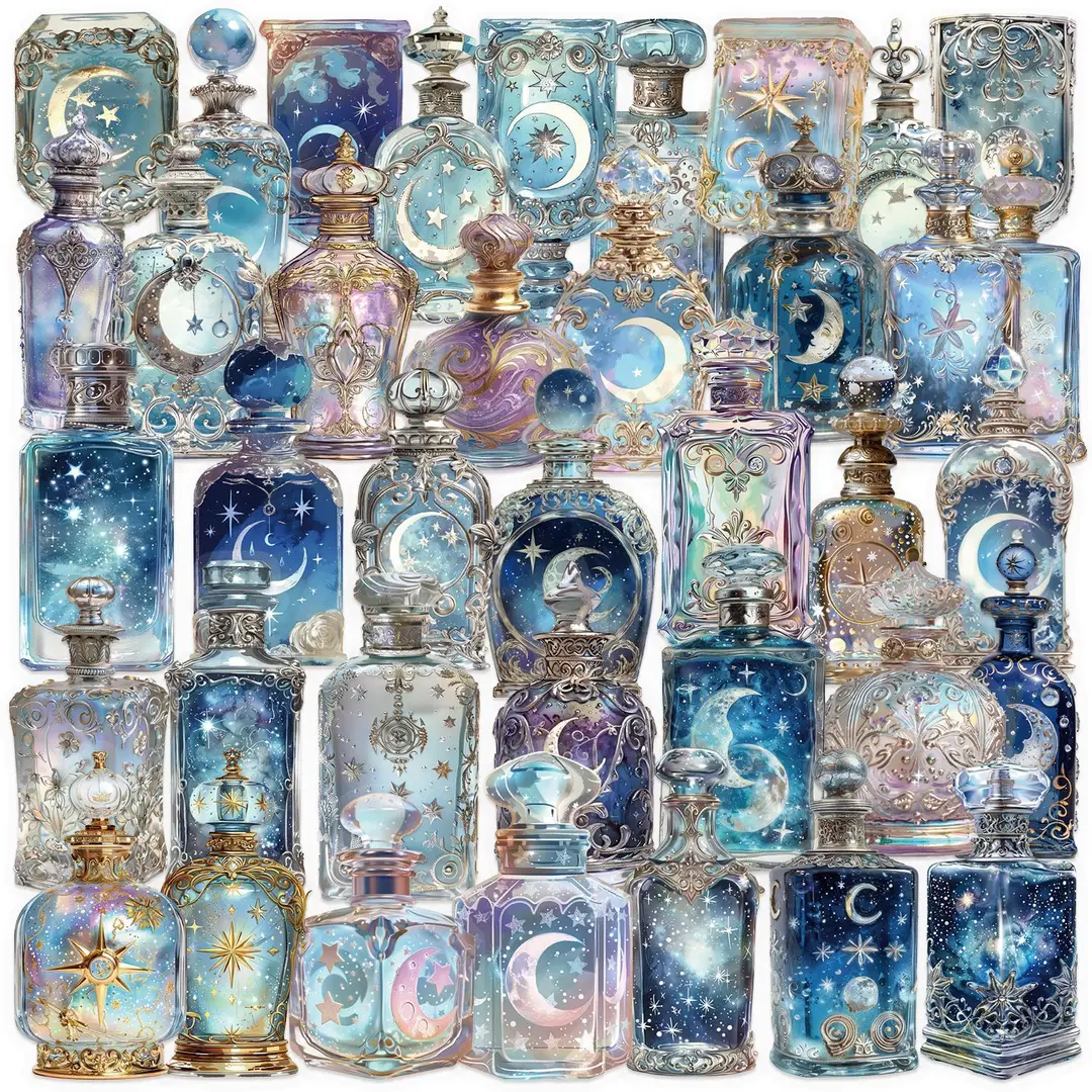 A variety of 50 double transparent stickers transparent waterproof DIY hand account material mobile phone notebook personality ins decorative stickers